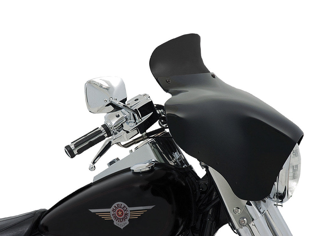 Spoiler Windshield for Memphis Shades Batwing Fairing. 5in. High, Dark Black. - Memphis Shades