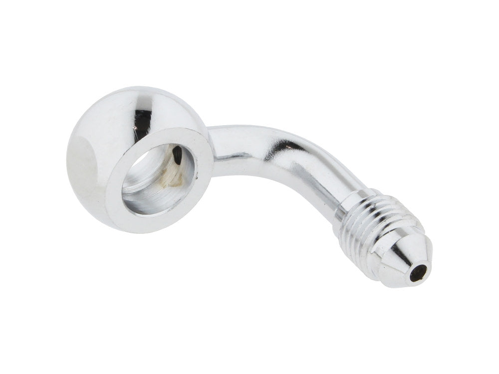 Chrome 3/8in. (10mm) ID, 90 Degree Banjo - Male #3 End. - Magnum Shielding