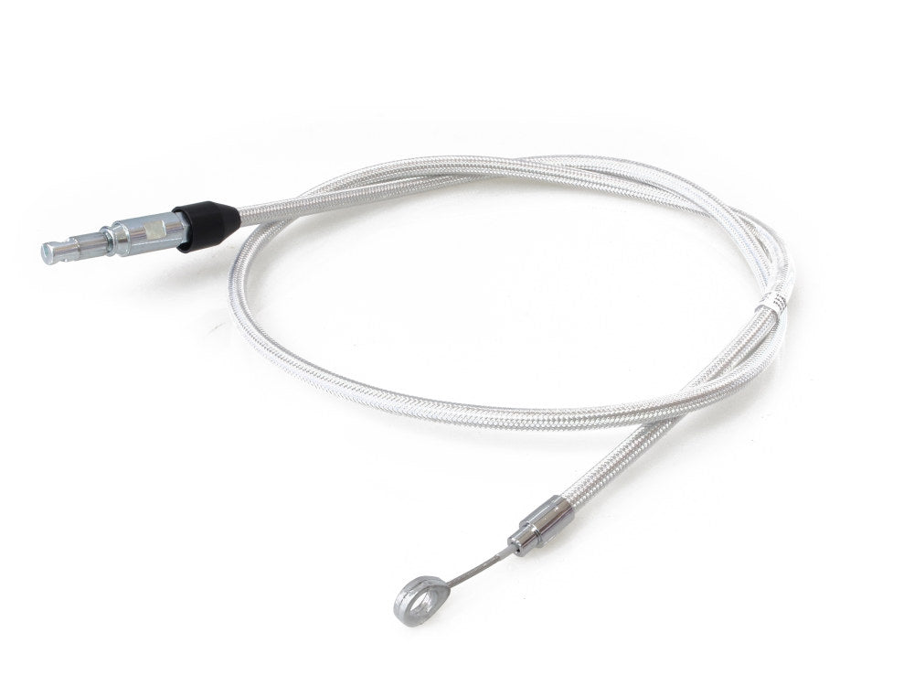 56in. Quick Connect Upper Clutch Cable - Sterling Chromite. Fits Softail 2018-2024 & Most Touring 2021-2024 - Magnum Shielding