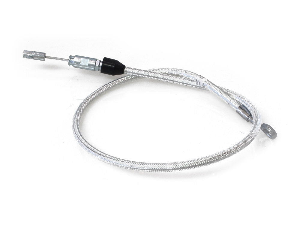36in. Quick Connect Upper Clutch Cable - Sterling Chromite. Fits Softail 2018-2024 - Magnum Shielding