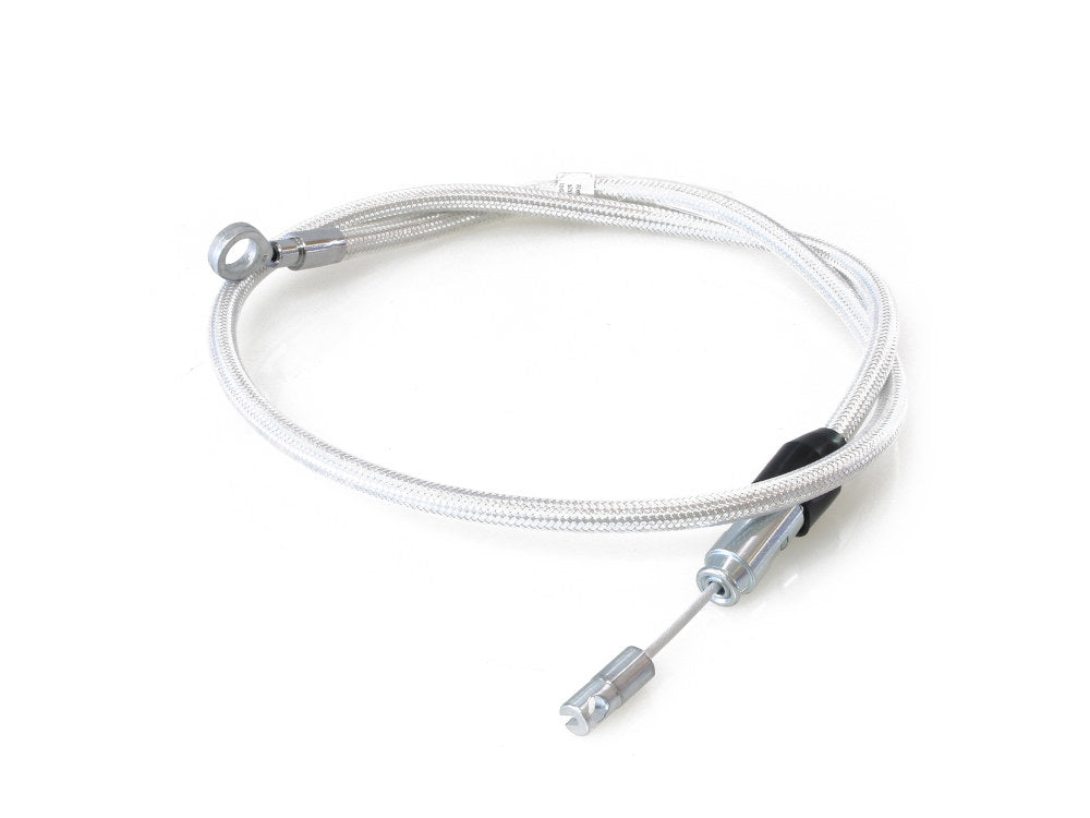 40in. Quick Connect Upper Clutch Cable - Sterling Chromite. Fits Softail 2018-2024 & Most Touring 2021-2024 - Magnum Shielding