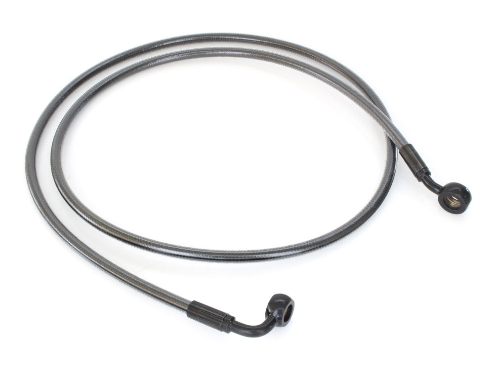 54in. E-Z Align Front Brake Line with 7/16in. x 35 Degree Banjo - Black Pearl. - Magnum Shielding