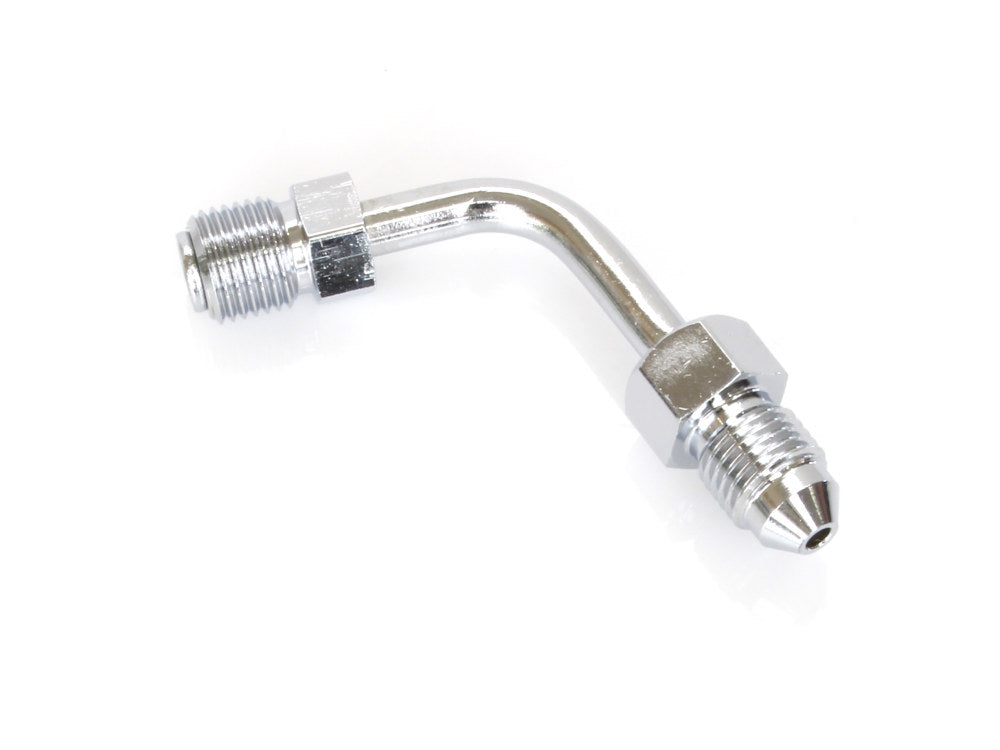 ABS Top Brake Line to Lower Brake Line T-Piece Adapter - Chrome. Fits Softail 2018up. - Magnum Shielding
