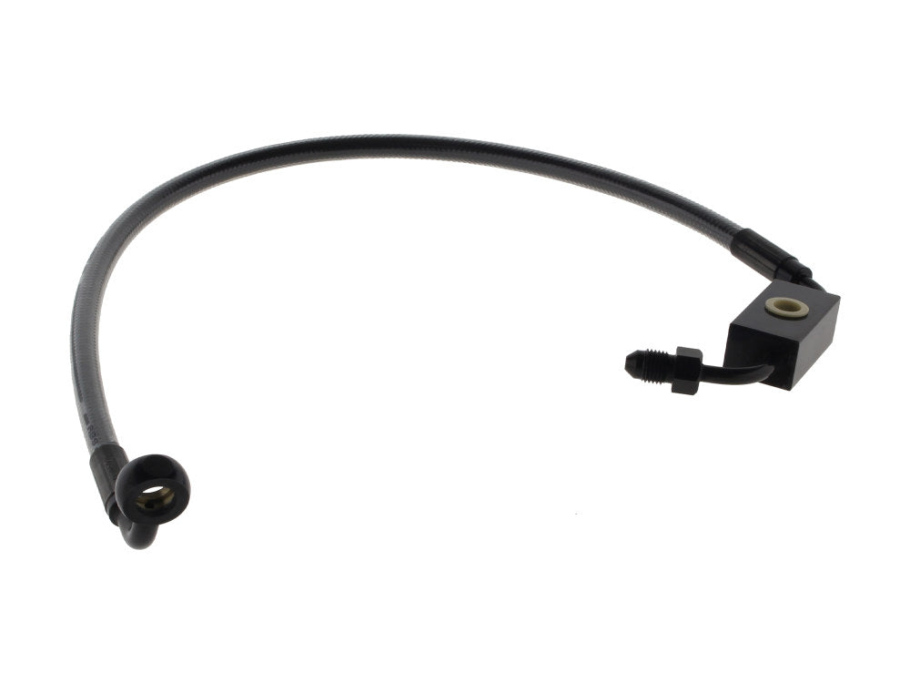 Stock Length Lower Front Brake Line - Black Pearl. Fits Dyna Switchback 2012-2016 - Magnum Shielding