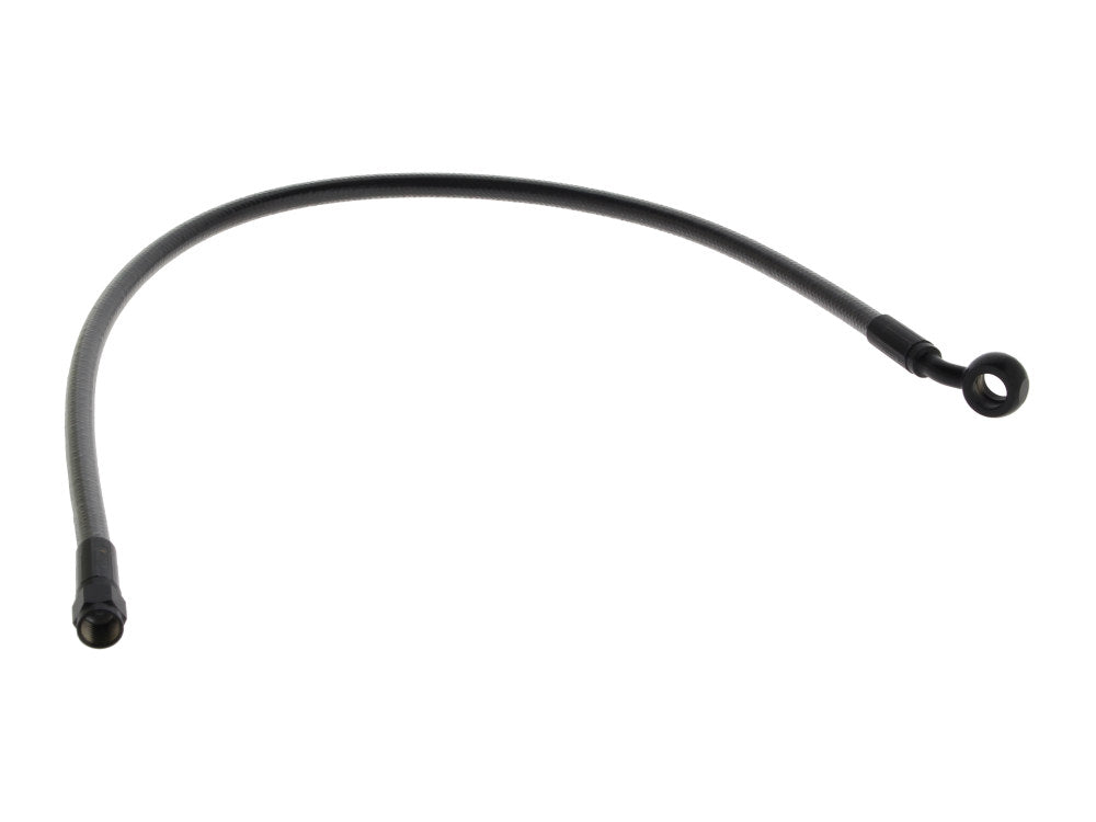 22in. Upper Front Brake Line with 10mm x 35 Degree Banjo - Black Pearl. - Magnum Shielding
