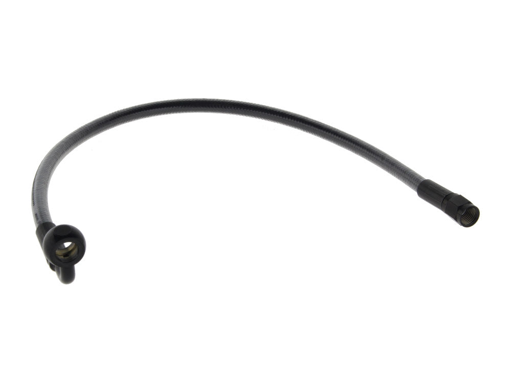 17in. Upper Front Brake Line with 10mm x 90 Degree Banjo - Black Pearl. - Magnum Shielding
