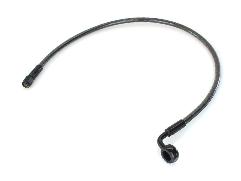 22in. Upper Front Brake Line with 12mm x 90 Degree Banjo - Black Pearl. - Magnum Shielding