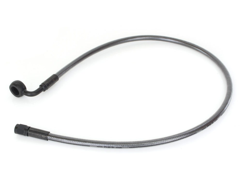 26in. Upper Front Brake Line with 12mm x 90 Degree Banjo - Black Pearl. - Magnum Shielding