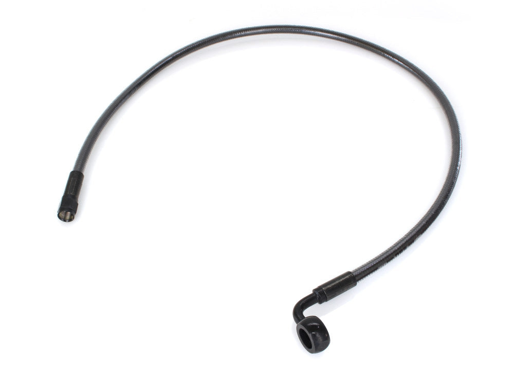 28in. Upper Front Brake Line with 12mm x 90 Degree Banjo - Black Pearl. - Magnum Shielding