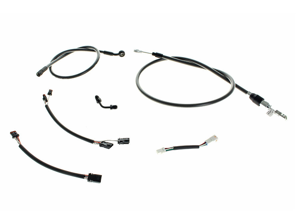 Black Pearl Cable Kit. Suits 12in. Ape Hangers on Breakout 2018-2024 - Magnum Shielding