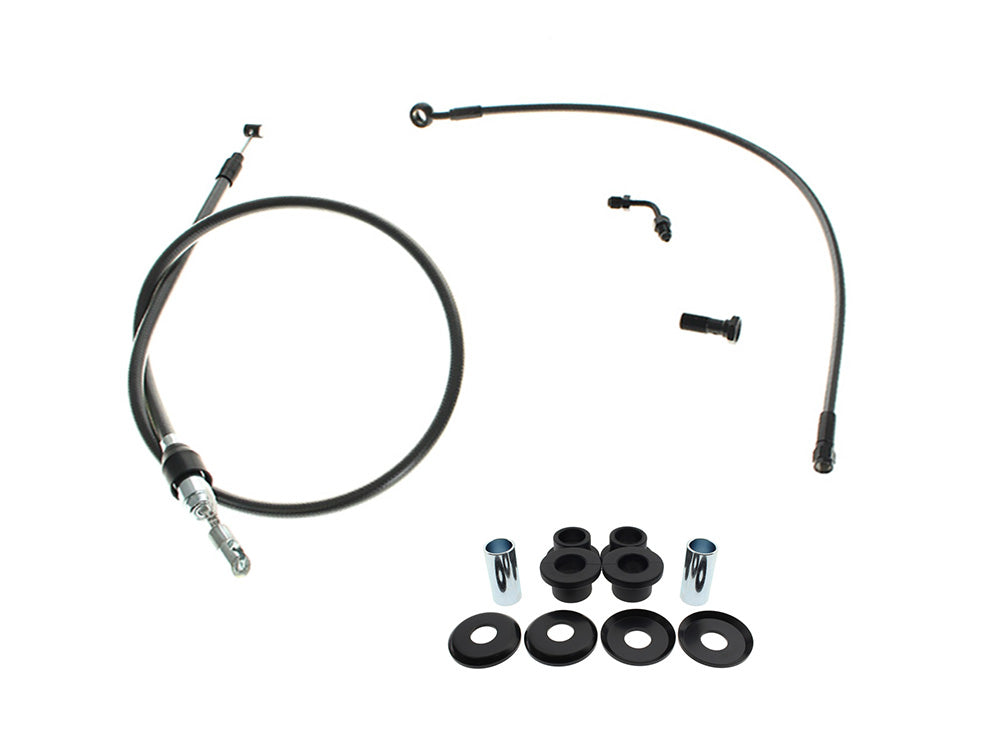 Black Pearl Cable Kit. Suits 6.5in. Risers on Low Rider S & Low Rider ST 2025up - Magnum Shielding