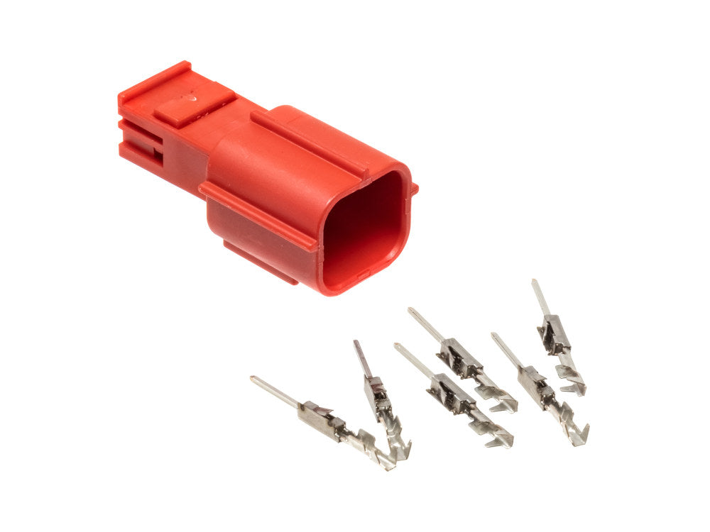 6-Position Red Male Connector and Terminal Kit. Fits 2021up OBD-II ports. - Namz Custom Cycle Products