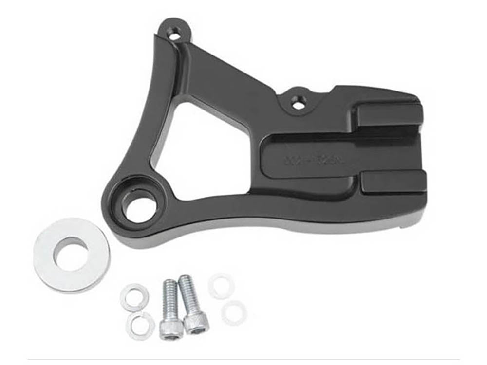 Right Hand Rear Caliper Mount - Black. Fits Dyna 1991-1999 with 11.5in. Disc Rotor when using Performance Machine 125x4R Caliper. - Performance Machine