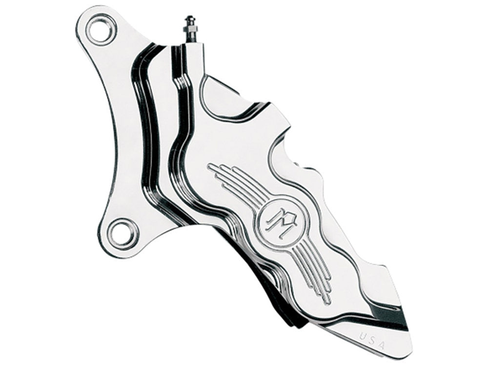 Left Hand Front 6 Piston Caliper - Polished. Fits most Big Twin 1984-1999 & Sportster 1984-1999 Models with 11.5in. Disc Rotor. - Performance Machine