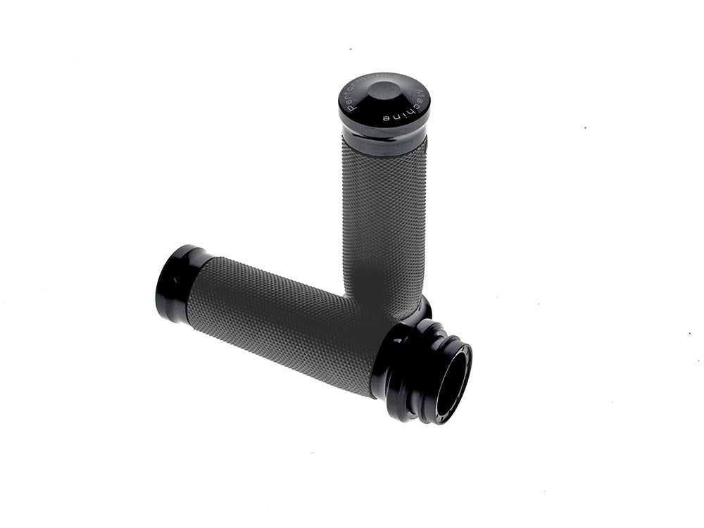 Contour Handgrips - Black. Fits Big Twin 2008-2024 with Throttle-by-Wire - Performance Machine