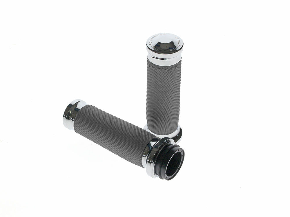 Contour Handgrips - Chrome. Fits Big Twin 2008-2024 with Throttle-by-Wire - Performance Machine