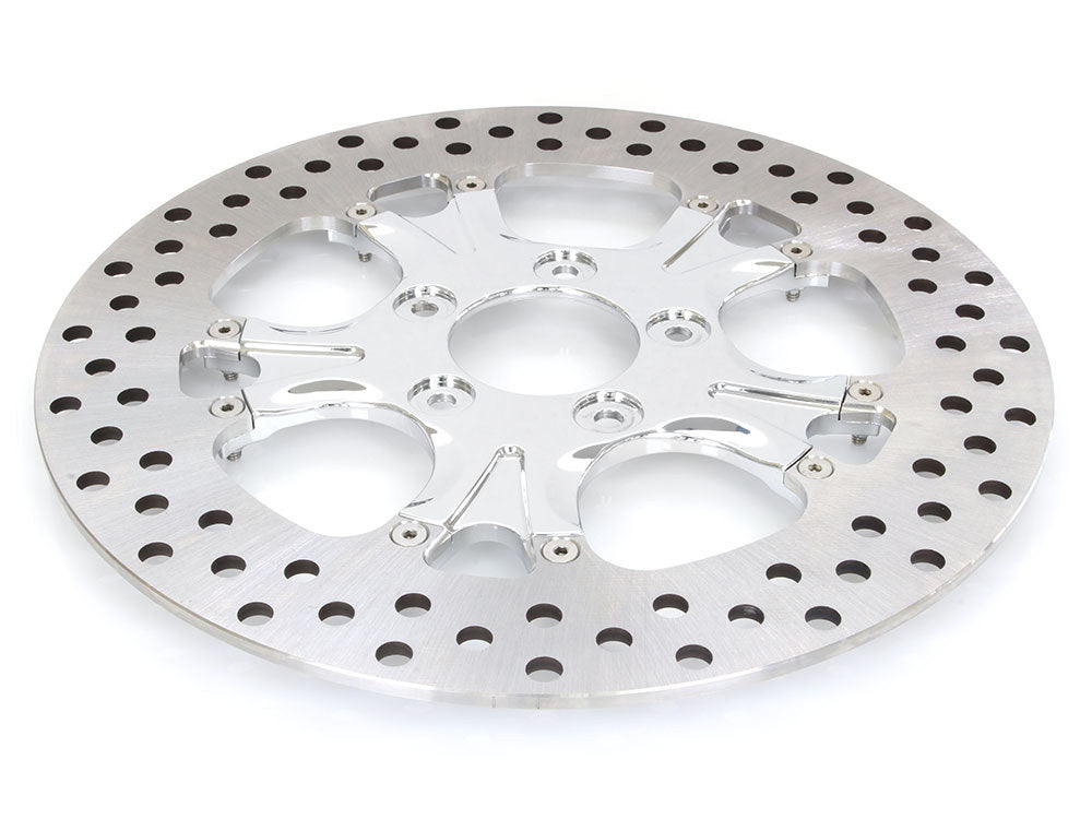 11.8in. Left Hand Front & Right Hand Front Gasser & Luxe Disc Rotor - Chrome. Fits Softail 2015up, Touring 2008up, Dyna 2006-2017 & Sportster 2014-2021 - Performance Machine