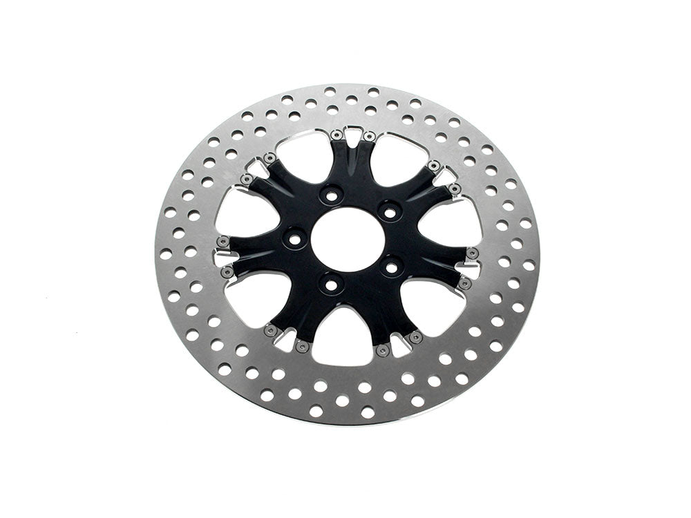 11.8in. Left Hand Front & Right Hand Front Heathen & Paramount Disc Rotor - Black Anodized. Fits Softail 2015up, Touring 2008up, Dyna 2006-2017 & Sportster 2014-2021 - Performance Machine