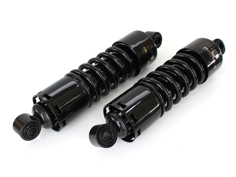 412 Series, 11in. Standard Spring Rate Rear Shock Absorbers - Black. Fits Dyna 1991-2017. - Progressive Suspension