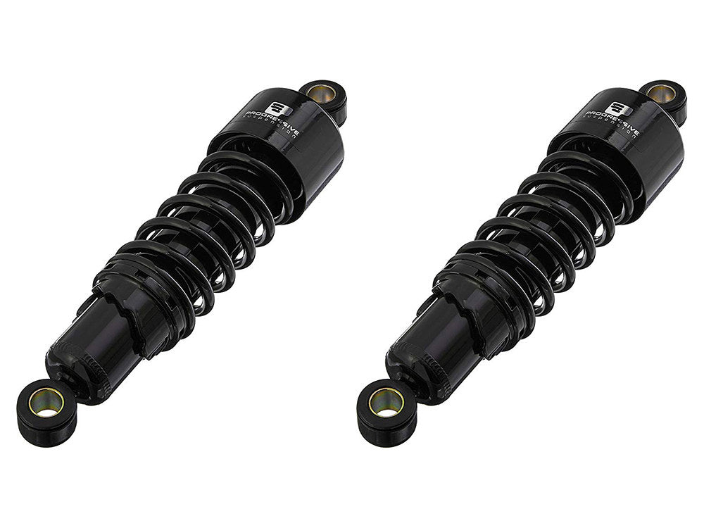 412 Series, 11in. Standard Spring Rate Rear Shock Absorbers - Black. Fits Sportster 2004-2021 - Progressive Suspension