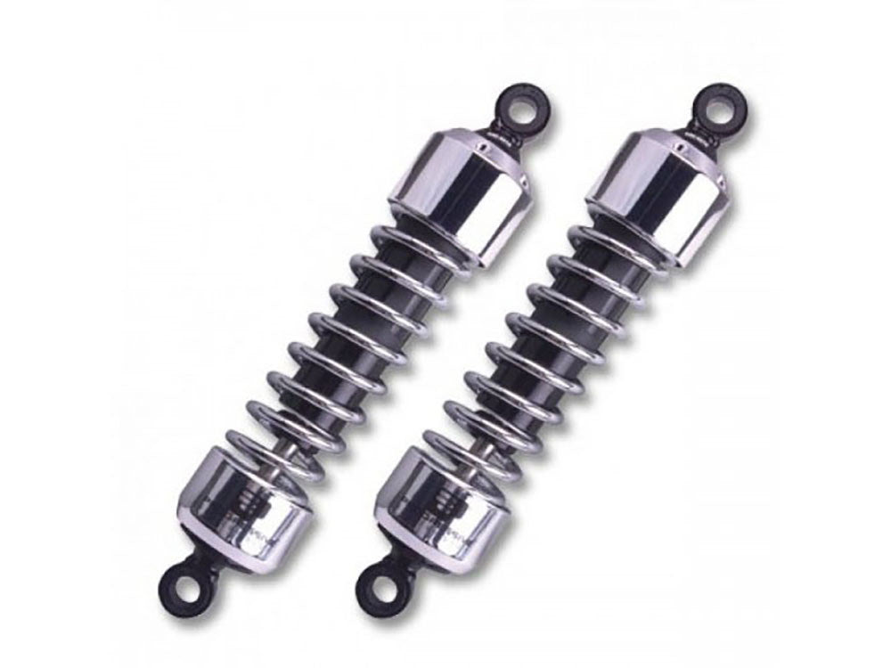 412 Series, 12.5in. Standard Spring Rate Rear Shock Absorbers - Chrome. Fits Sportster 2004-2021 - Progressive Suspension