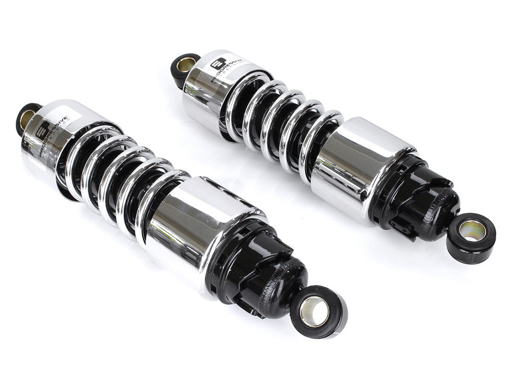 412 Series, 11.5in. Standard Spring Rate Rear Shock Absorbers - Chrome. Fits Touring 2006up. - Progressive Suspension