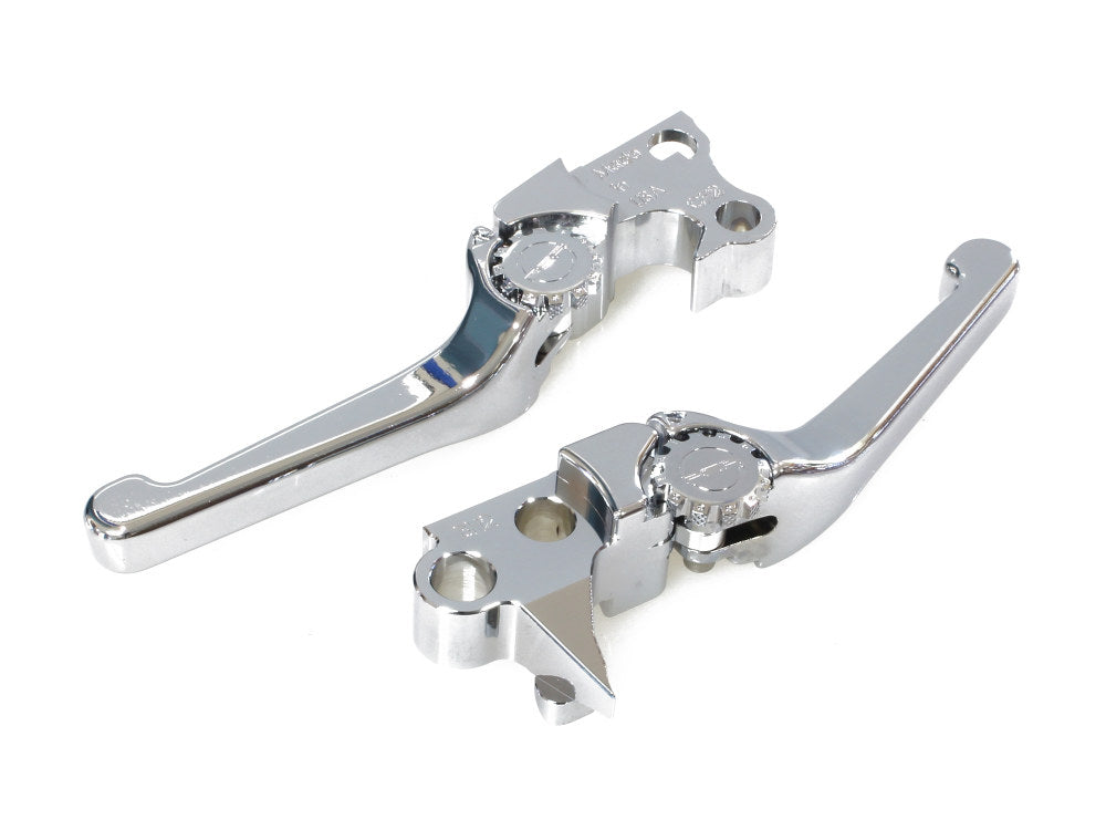 Adjustable Anthem Levers - Chrome. Fits Softail 1996-2014, Dyna 1996-2017, Touring 1996-2007, Sportster 1996-2003. - PSR Levers