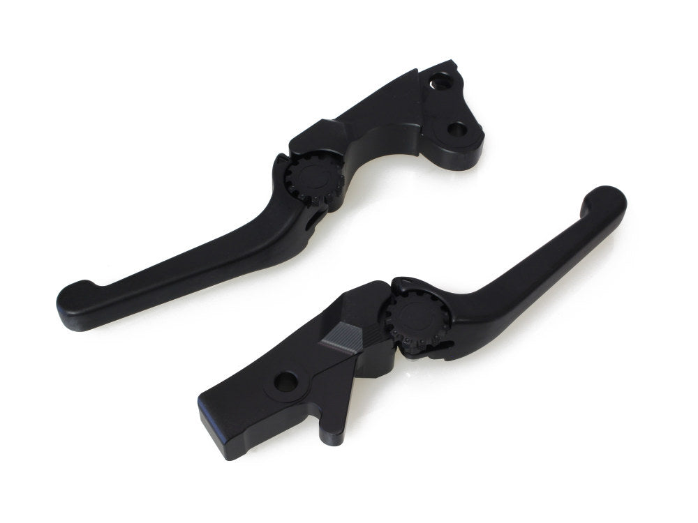 Adjustable Anthem Levers - Black. Fits Softail 1996-2014, Dyna 1996-2017, Touring 1996-2007, Sportster 1996-2003. - PSR Levers
