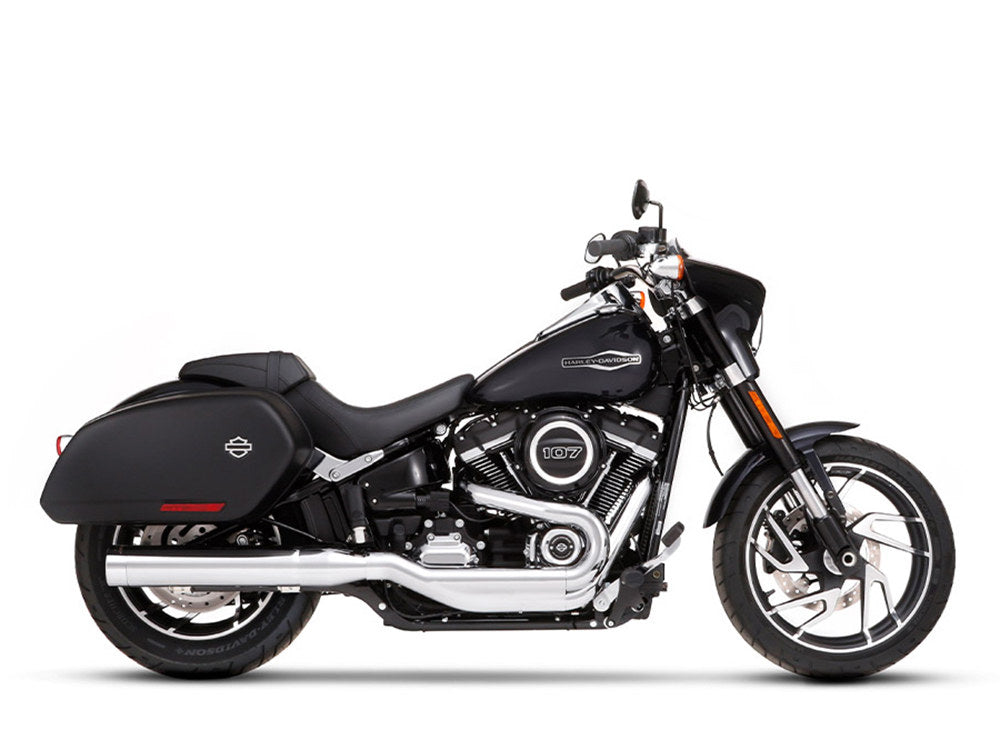 4in. Slip-On Muffler - Chrome with Chrome End Cap. Fits Sport Glide 2018-2024 - Rinehart Exhaust