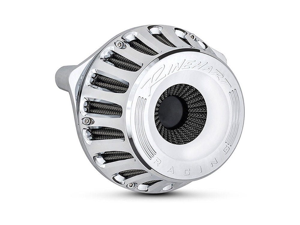 Moto Air Cleaner Kit - Chrome. Fits Touring 2017-2024 & Softail 2018-2024 - Rinehart Exhaust