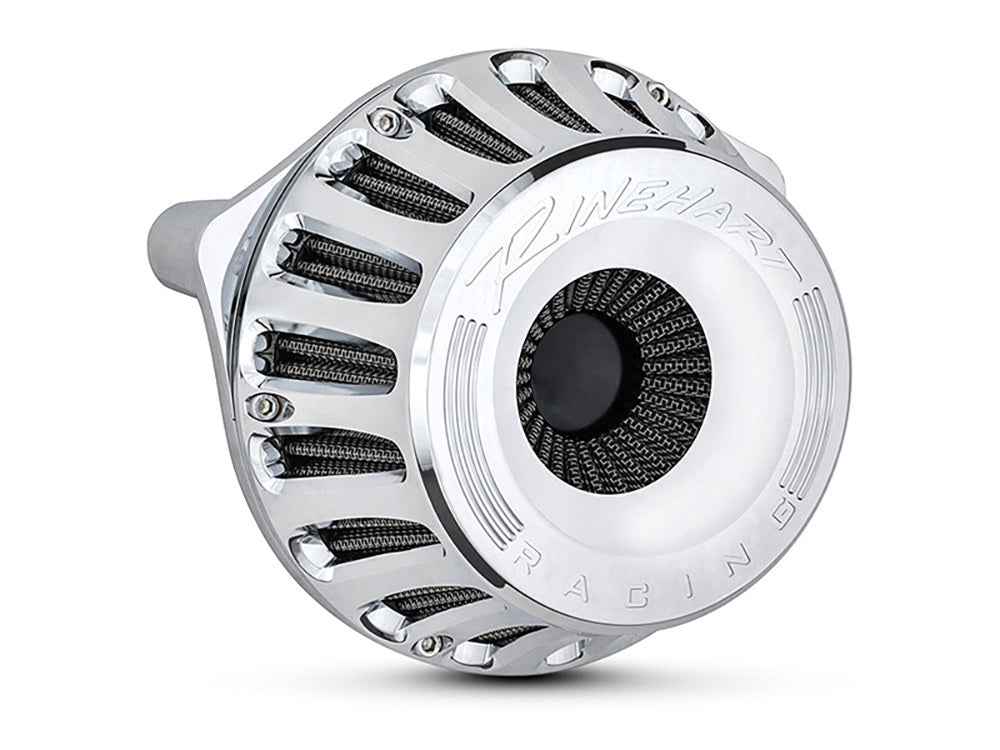 Moto Air Cleaner Kit - Chrome. Fits Big Twin 1993-2017 with CV Carb or Cable Operated Delphi EFI - Rinehart Exhaust