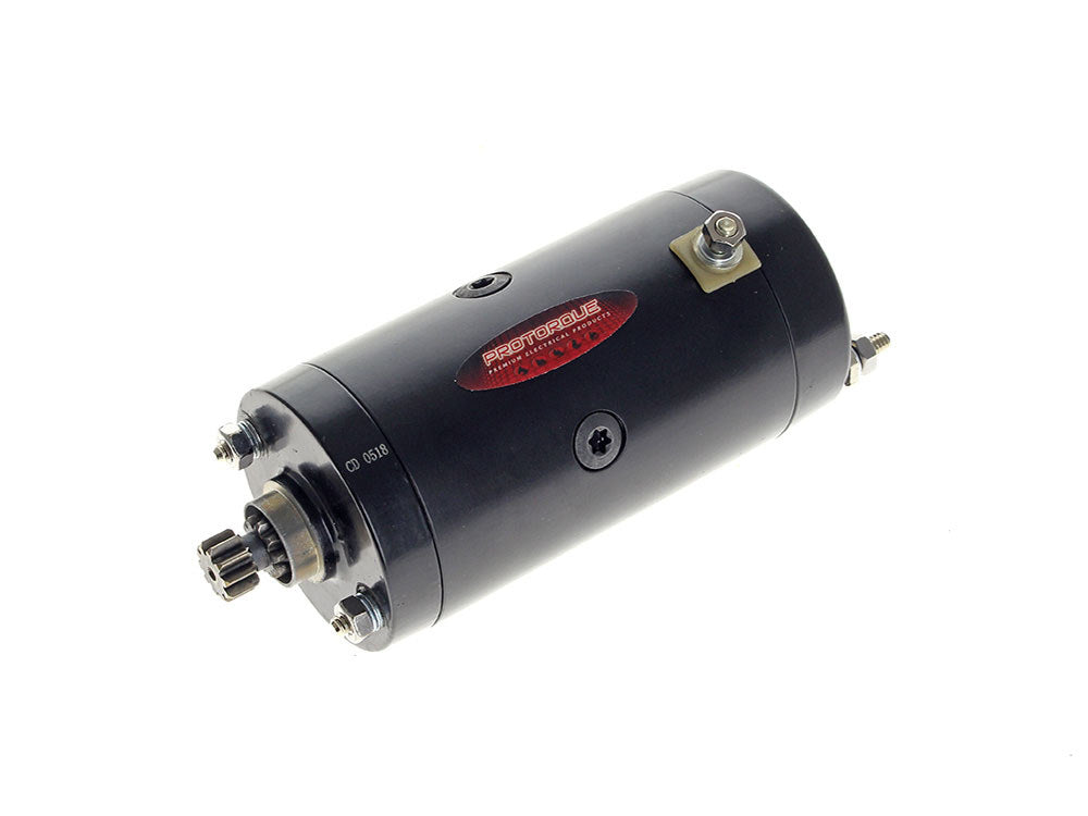 1.0kw Prestolite Starter Motor - Black. Fits Big Twin 1966-1982 & Sportster 1967-1980 - Rollies Speed Shop