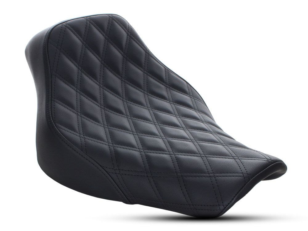 Renegade LS Solo Seat with Black Double Diamond Lattice Stitch. Fits Softail Deluxe 2018-2020 & Heritage Classic 2018up - Saddlemen Seats