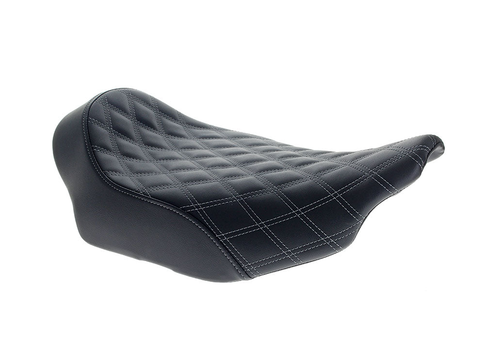 Renegade LS Solo Seat with Grey Double Diamond Lattice Stitch. Fits CVO Touring 2023up, Street Glide & Road Glide 2024up, Touring 2025up - Saddlemen Seats