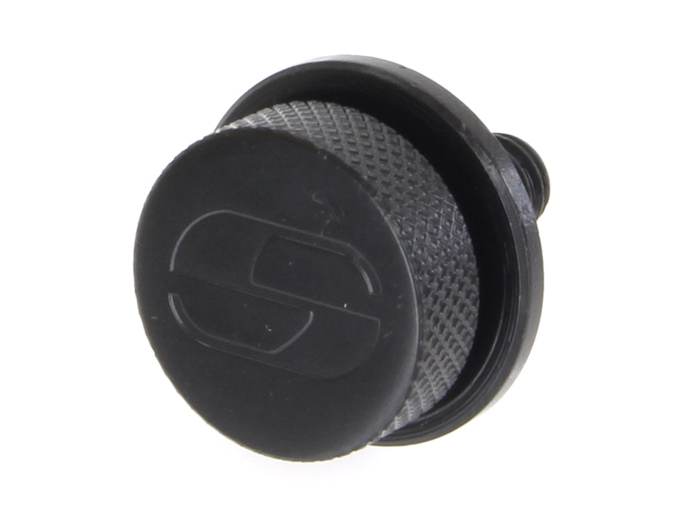 1/4in.-20 Knurled Seat Mount Screw - Black. Fits H-D 1996up - Saddlemen Seats