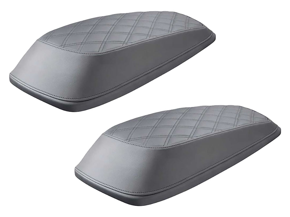 Lattice Stitch Saddlebag Lid Covers. Fits Most Touring 2008-2024 - Saddlemen Seats
