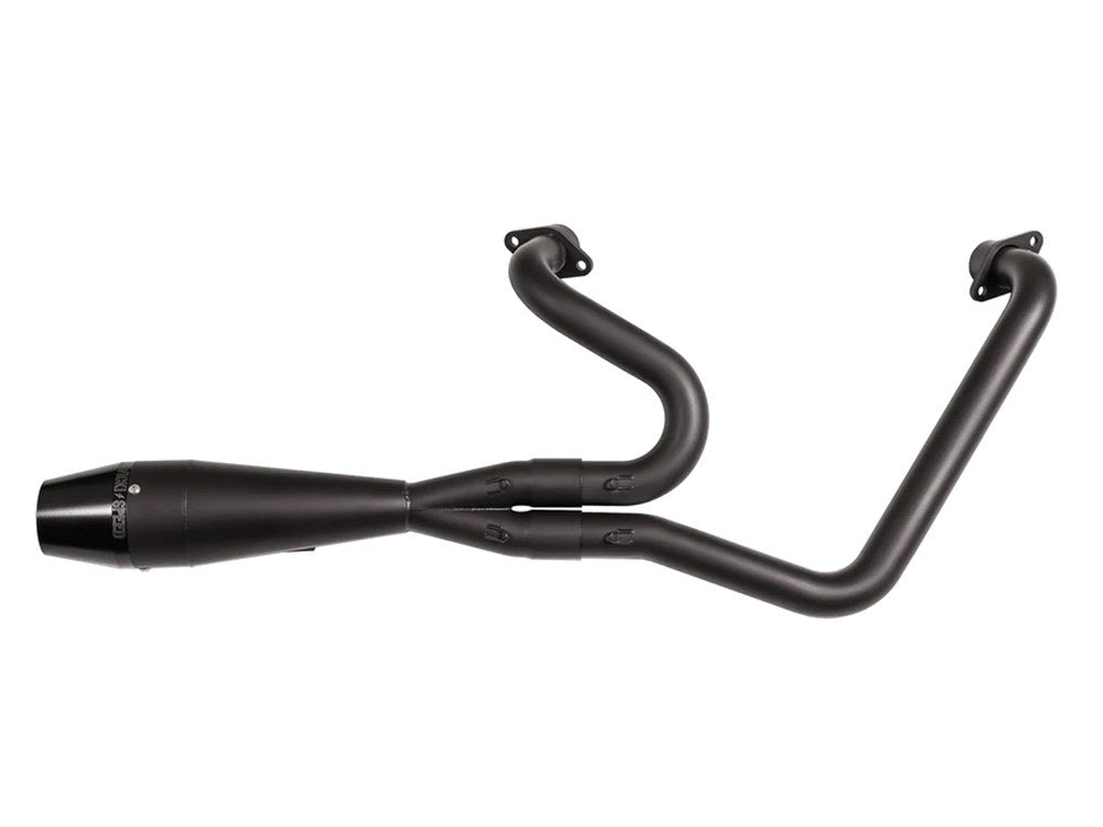 Shorty 2-into-1 Exhaust with Billet End Cap - Black. Fits Indian Challenger 2020up. - Sawicki Speed