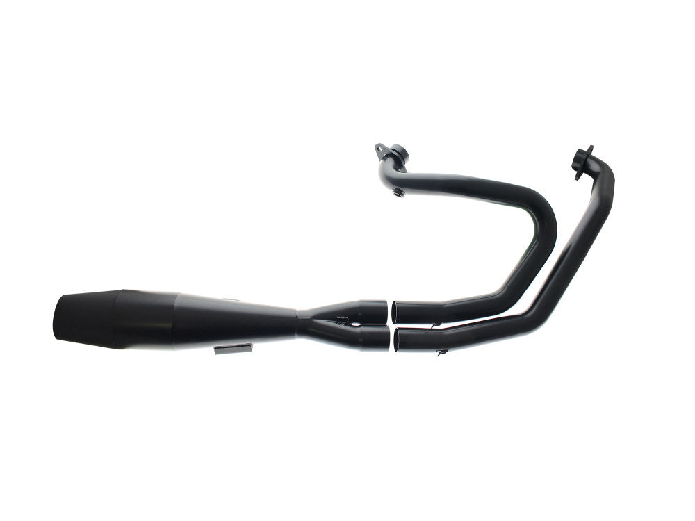 Shorty 2-into-1 Exhaust with Welded End Cap - Black. Fits Indian Scout 2015-2024 - Sawicki Speed