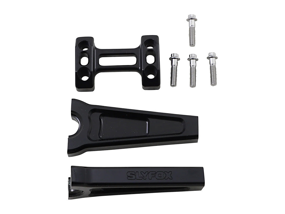 6in. Straight Risers - Black. Fits 1in. Handlebar - Slyfox