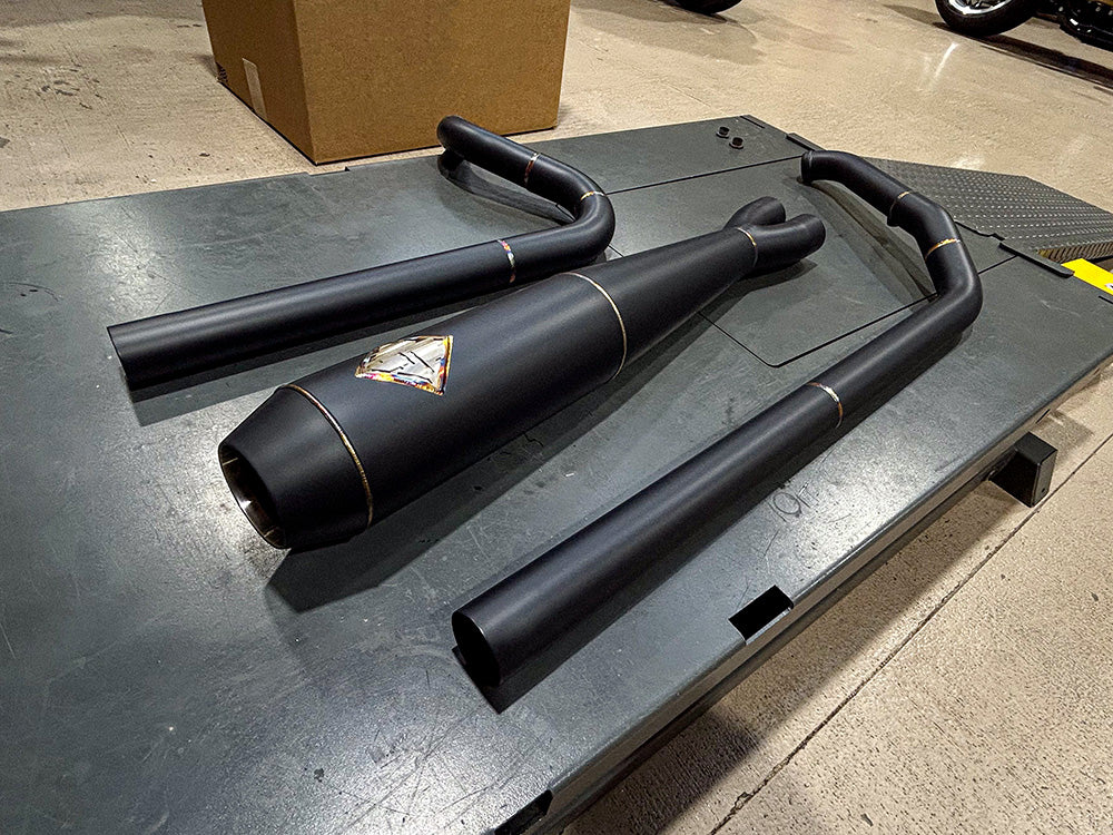 2-into-1 Turnpike Full Length Exhaust - Black Onyx. Fits Touring 2017up. - SP Concepts Exhaust