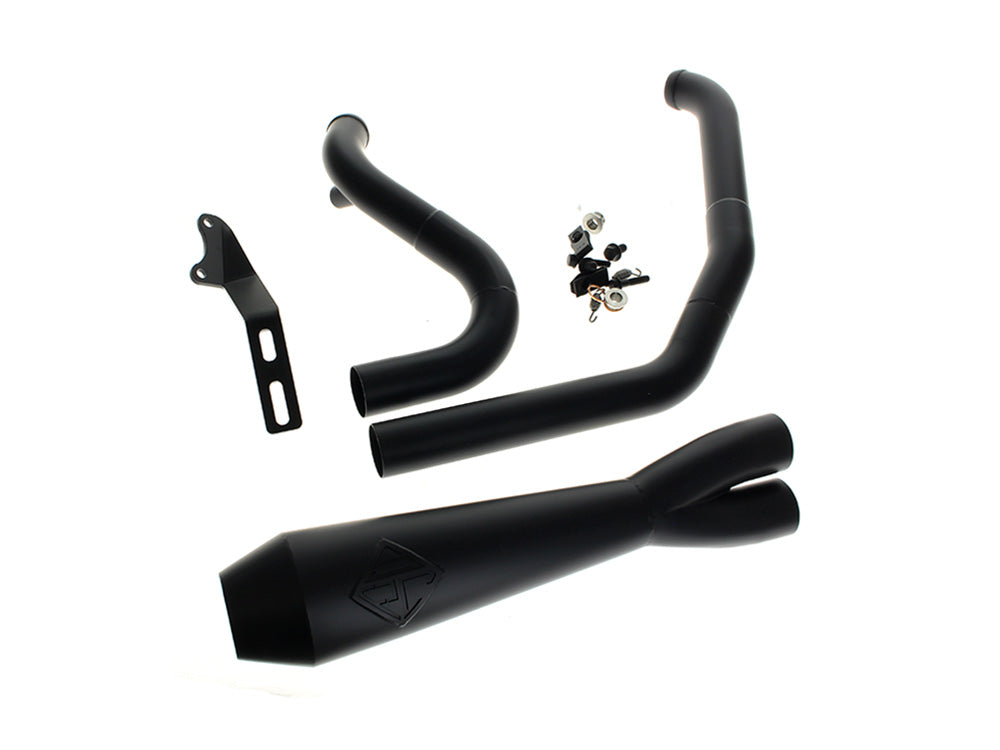 2-into-1 LaneSplitter Exhaust - Black. Fits Dyna 2006-2017 - SP Concepts Exhaust