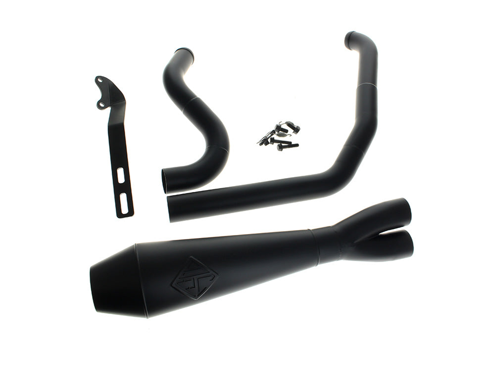 2-into-1 4.5in. Big Bore Exhaust - Black. Fits Dyna 1999-2005 - SP Concepts Exhaust