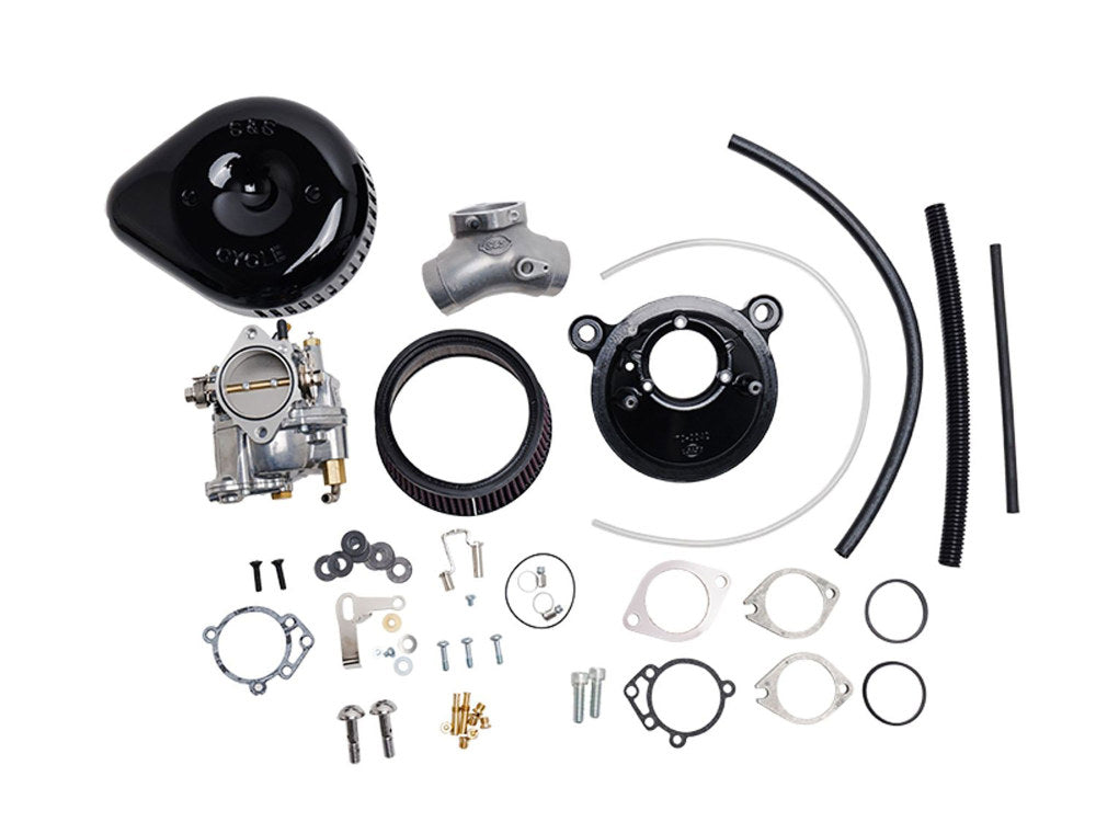 Super G Carburettor Kit. Fits Evo 1984-1999. Black Stealth Air Cleaner. - S&S