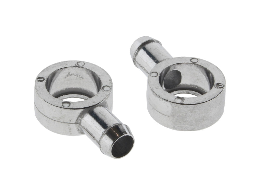 Air Filter Breather Vent Fittings - Aluminum. Sold as a Pair - S&S
