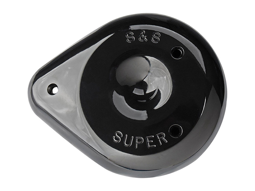 Teardrop Air Cleaner Cover - Black. - S&S