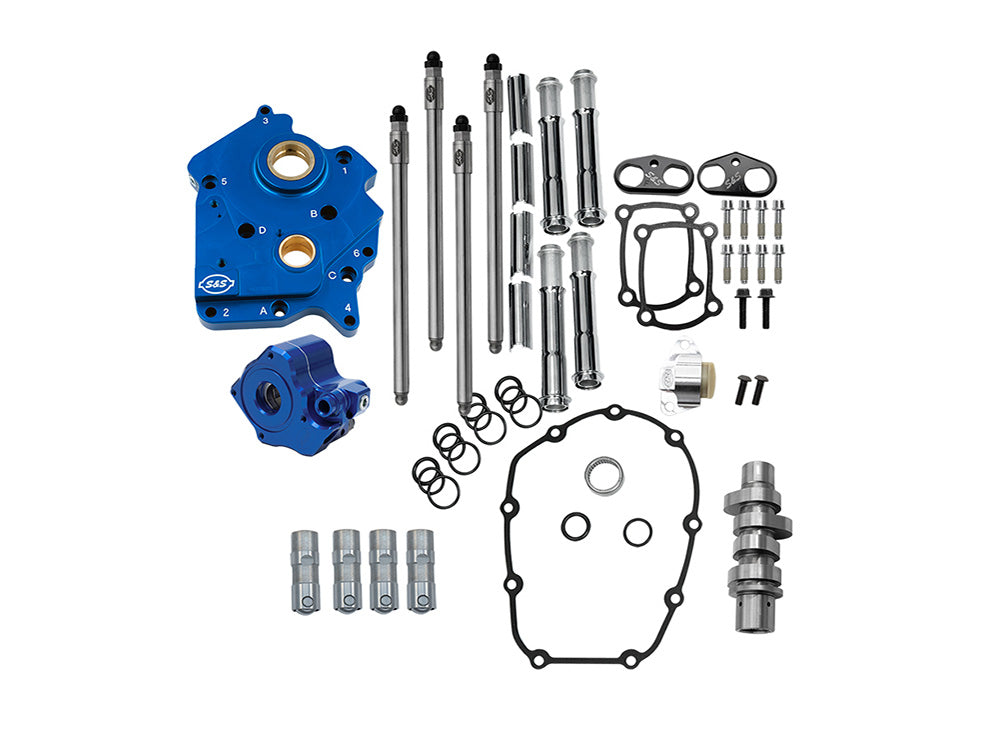 Cam Chest Kit with HPT560 VVT Chain Drive Camshaft & Chrome Pushrod Covers. Fits 121ci VVT Gen 2 Milwaukee-Eight CVO Street Glide 2023up, CVO Road Glide 2023up - S&S