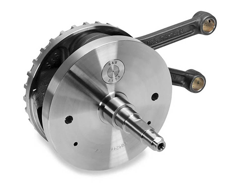 4-3/8in. Stroke Flywheel Assembly with Timken Bearing Upgrade. Fits Twin Cam Dyna 2007-2017 & Touring 2007-2016. - S&S