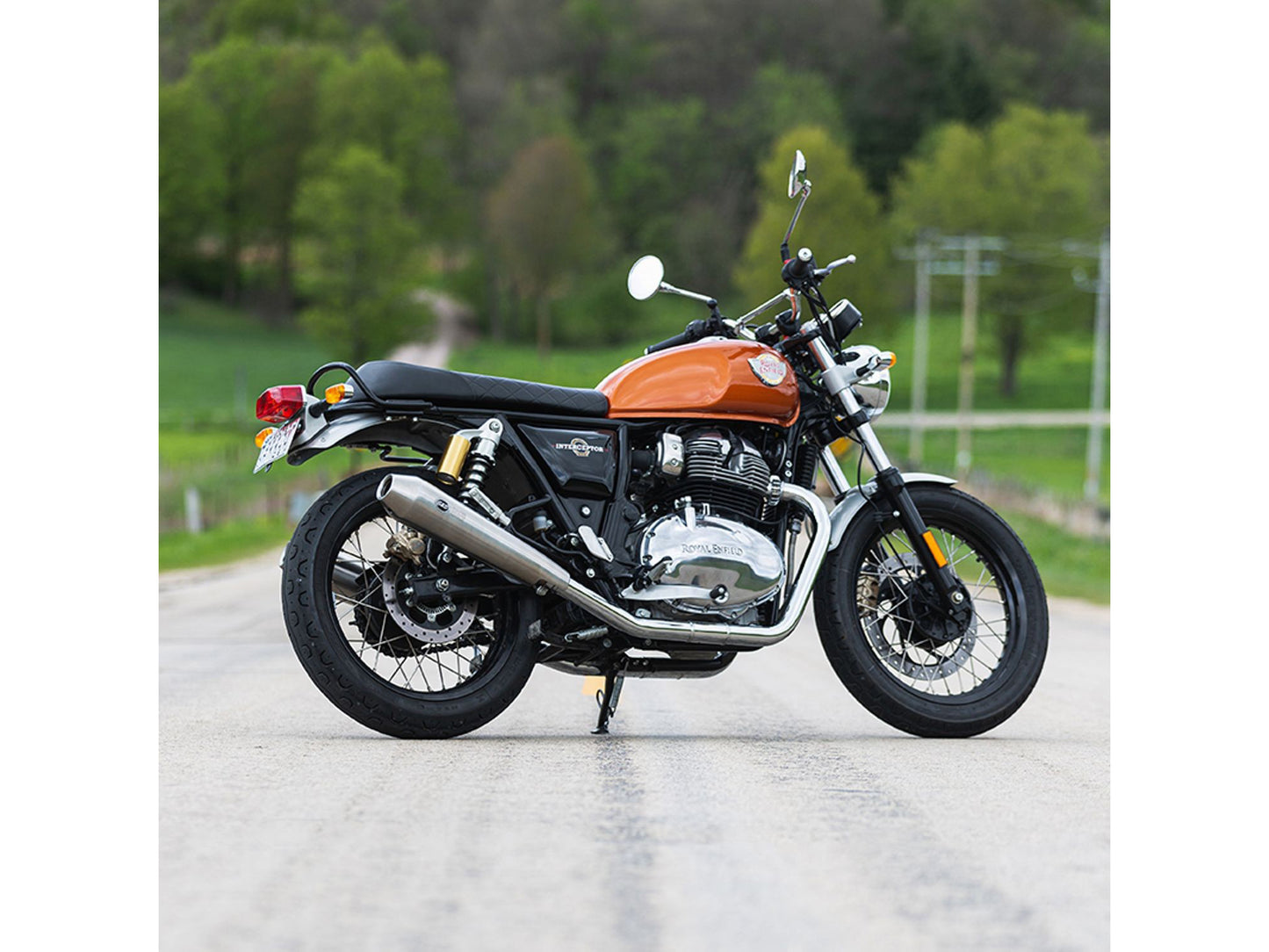 Tapered Cone Slip-On Mufflers - Stainless Steel. Fits Royal Enfield 650 Twins 2019up - S&S