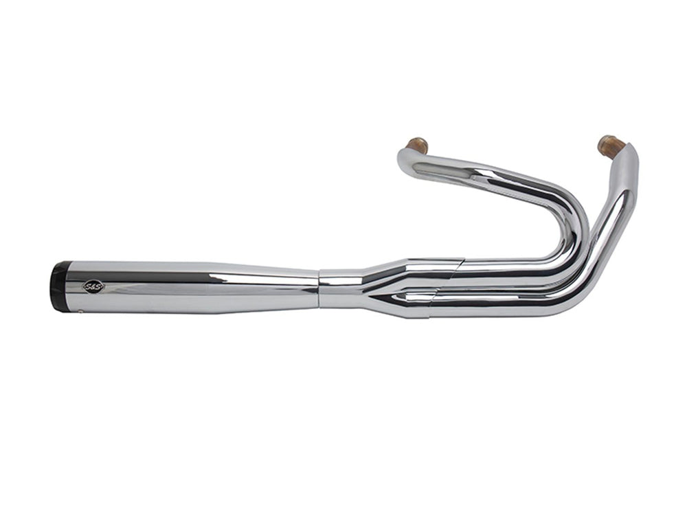 2-into-1 SuperStreet Exhaust - Chrome with Black End Cap. Fits Breakout & Fat Boy 2018up & FXDR 2019up. - S&S