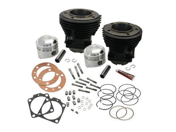 74ci High Compression Cylinder Kit with 3-7/16in. Bore - Black. Fits Big Twin 1966-1984. - S&S